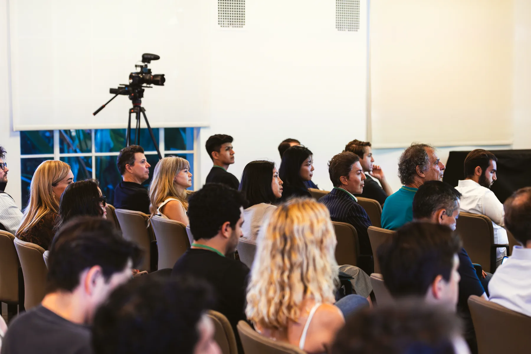 Audience listening during the Fireside Chat